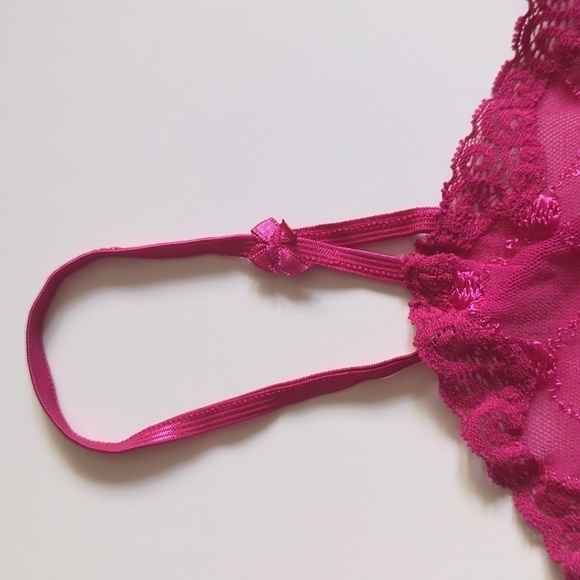 Adrianne Lingerie Mini Slip Dress Stretchy Pink Made In Canada Barbiecore - Picture 4 of 13